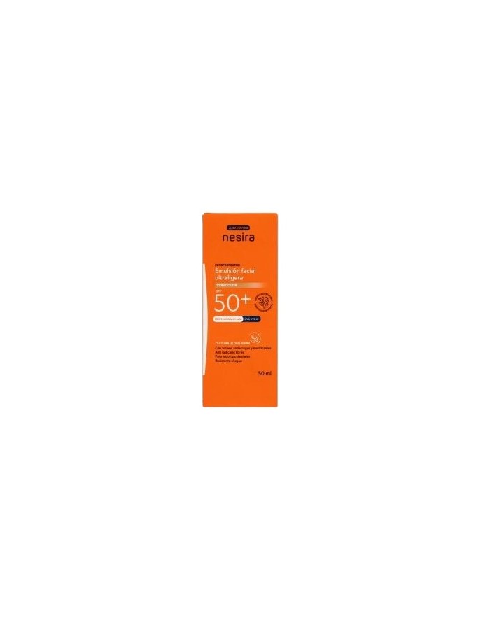 Acofarma Nesira Solar Ultralight Facial Emulsion with Color SPF50+ 50 ml