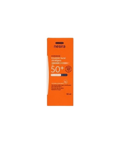 Acofarma Nesira Solar Ultralight Facial Emulsion with Color SPF50+ 50 ml