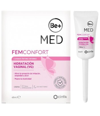 Be+ Med Femconfort Crema de Cuidado Íntimo Interno 8 Monodosis 48ml