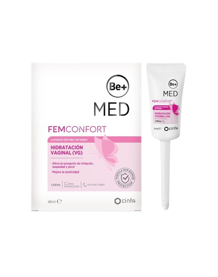 Be+ Med Femconfort Internal Intimate Care Cream 8 Single Doses 48ml