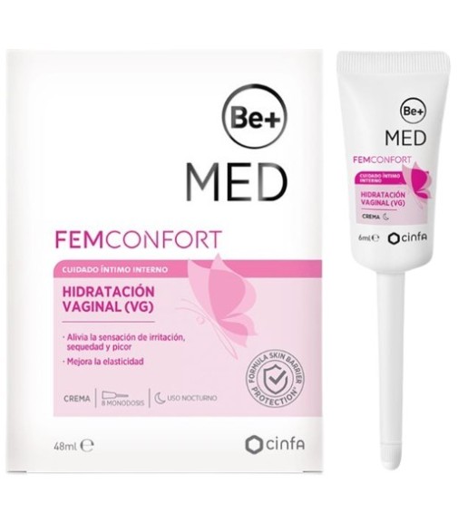 Be+ Med Femconfort Internal Intimate Care Cream 8 Single Doses 48ml