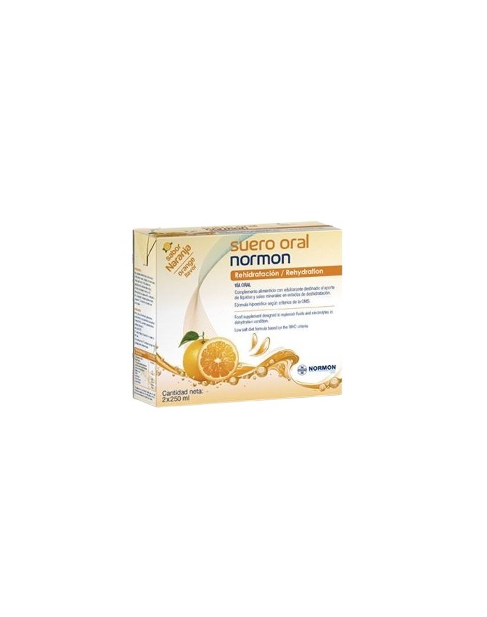 Normon Oral Serum Orange Flavor 2x250 ml