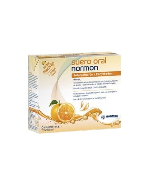 Normon Oral Serum Orange Flavor 2x250 ml