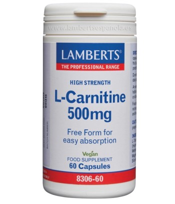Lamberts L-Carnitina 500 mg 60 cápsulas