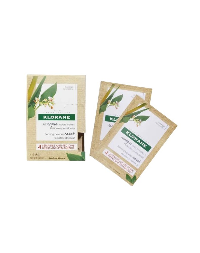 Klorane Treatment Powder Mask with Galangal 8 Sachets 3 Grams
