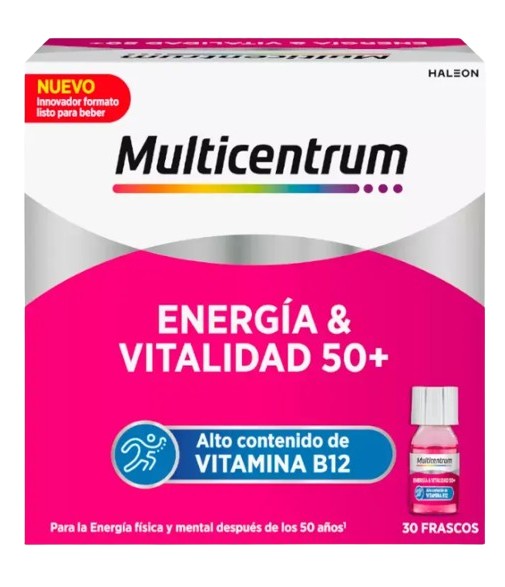 Multicentrum Energía y Vitalidad 50+ Vitamina B12 30 Frascos