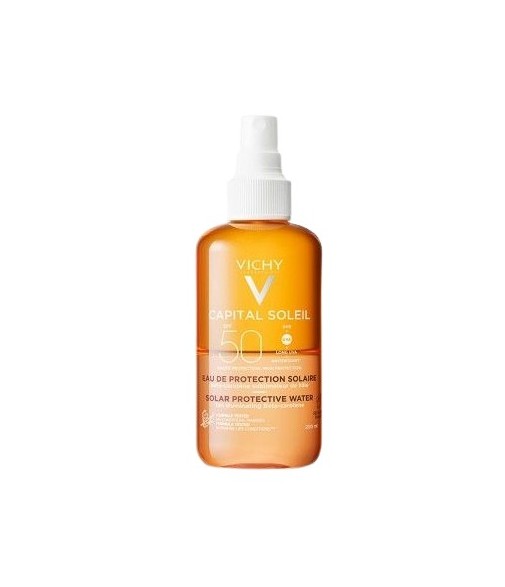 Vichy Capital Soleil Agua de Protección Solar Luminosidad con Beta-Caroteno SPF 50 200 ml