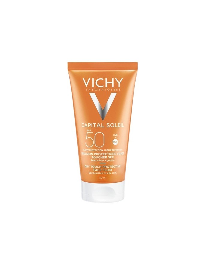 Vichy Capital Soleil SPF50 Anti-Shine Protective Cream Dry Touch Combination to Oily Skin with Color 50 ml