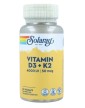 Solaray Vitamin D3+ K2 4000 UI 50 mcg 60 Cápsulas Vegetales