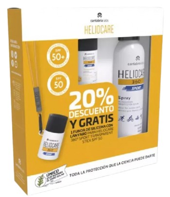 Heliocare Pack Transparent Stick 25g +Heliocare 360 Sport Spray SPF50 100 ml