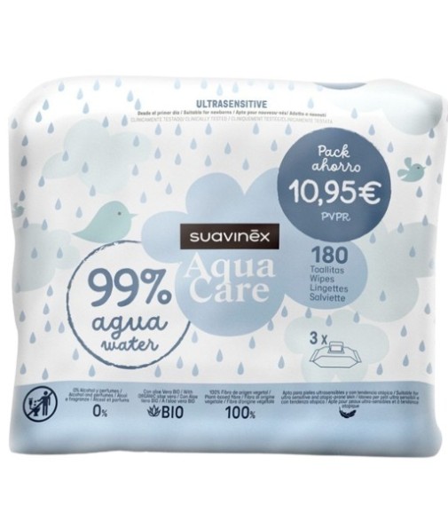 Suavinex Aqua Care Saving Pack 180 Wipes