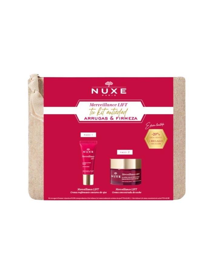 Nuxe Kit Rutina Merveillance Lift Antiedad Arrugas y Firmeza Crema Contorno de Ojos 15 ml + Crema Concentrado de Noche 50 ml