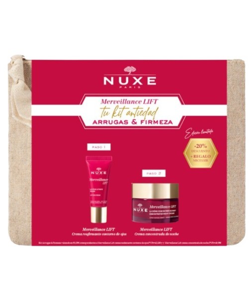 Nuxe Merveillance Lift Anti-Aging Wrinkle and Firmness Routine Kit Eye Contour Cream 15 ml + Concentrated Night Cream 50 ml