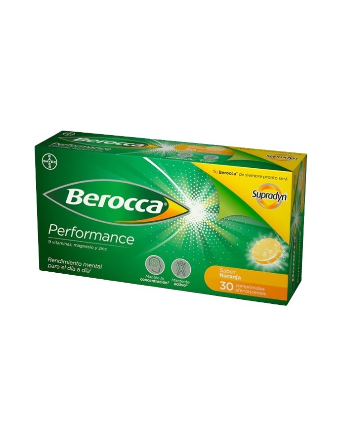 Berocca Performance Naranja 30 Comprimidos Efervescentes