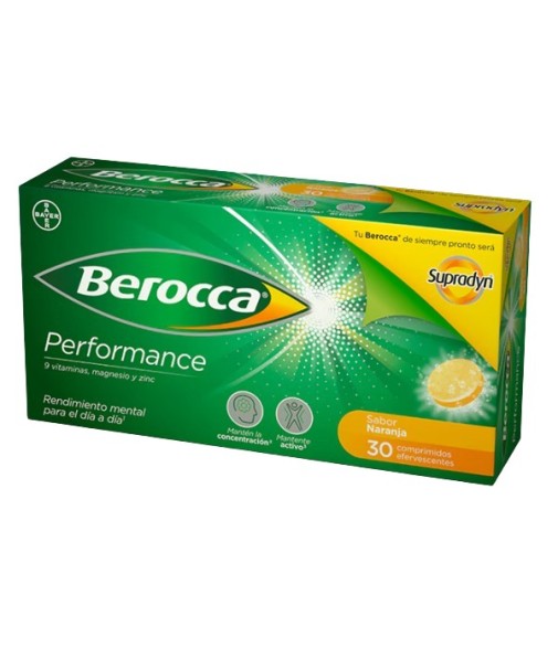 Berocca Performance Naranja 30 Comprimidos Efervescentes