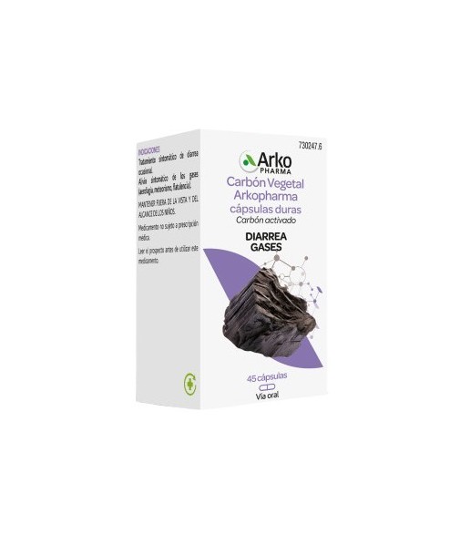 Arkocapsulas Carbon Vegetal 45 cápsulas