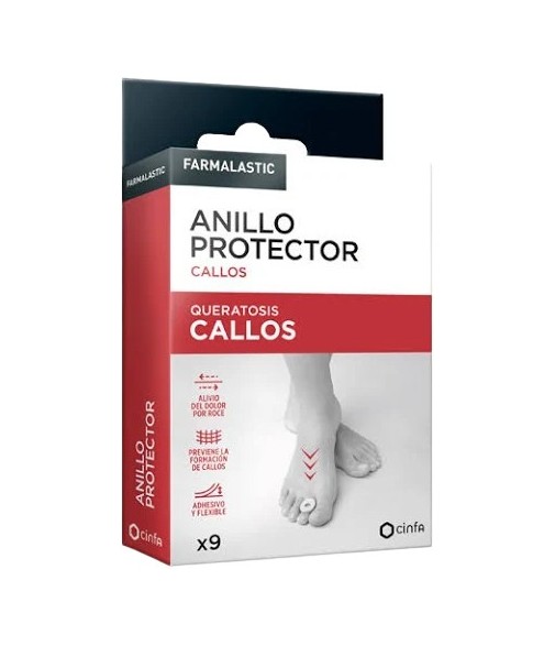 Farmalastic Anillo Protector Callos Queratosis Callos Talla Única 9 unidades
