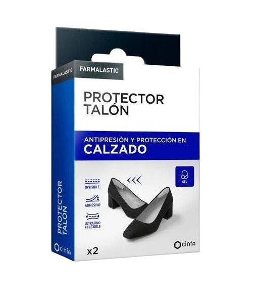 Farmalastic Anti-pressure Heel Protector and Footwear Protection One Size Gel 2 units