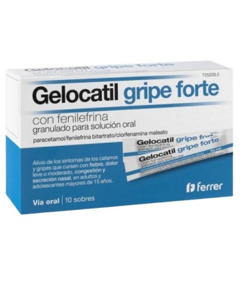 Gelocatil Gripe Forte con Fenilefrina Granulado para Solución Oral 10 Sobres