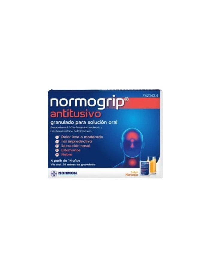 Normogrip Antitusivo Granulado para Solución Oral 10 Sobres