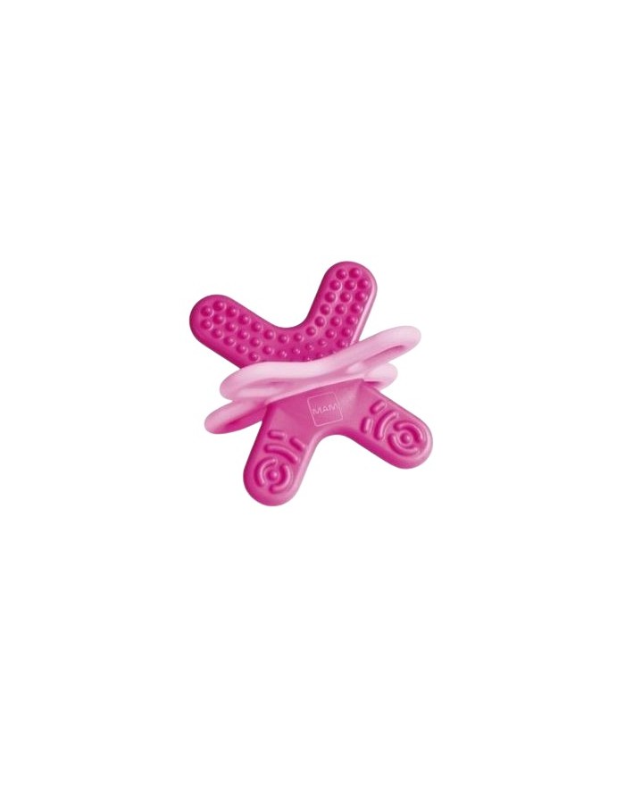 Mam Mini Bite & Relax Phase 2 Pink Teether with Clip