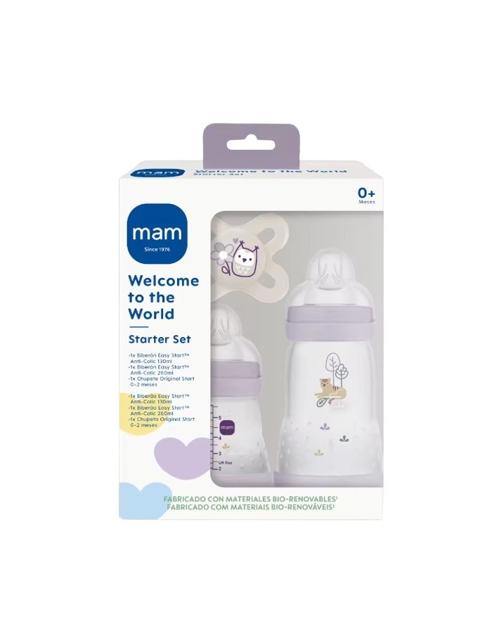 Mam Anti-Colic Bottle Starter Set Pink +0 Months