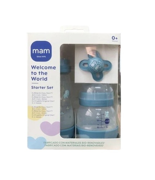 Mam Biberon Anticólico Starter Set Azul +0 Meses