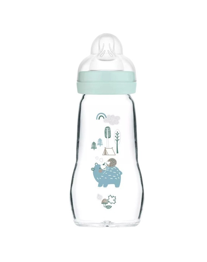 Mam Biberon Cristal Feel Good Azul +0 Meses 260 ml