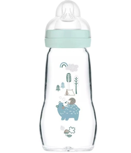 Mam Biberon Cristal Feel Good Azul +0 Meses 260 ml
