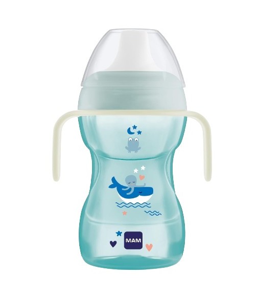 Mam Vaso con Boquilla Dura Fun To Drink Cup Azul +8 Meses 270 ml