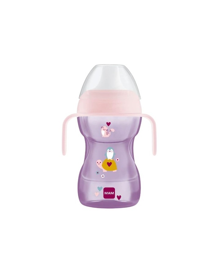 Mam Vaso con Boquilla Dura Fun To Drink Cup Rosa +8 Meses 270 ml