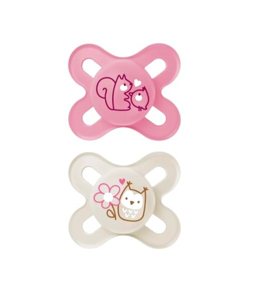 Mam Chupete Silicona Start Pure Rosa +0 Meses 2 Unidades
