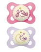 Mam Chupete Silicona Original Pure Night 2-6 Meses 2 Unidades