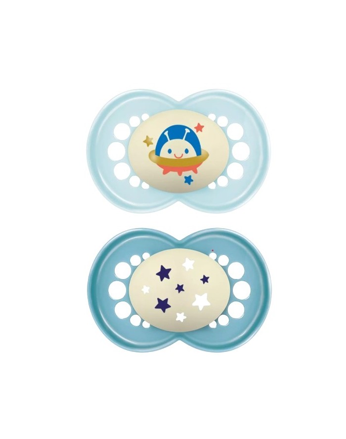 Mam Night Silicone Pacifier Blue S169 2 Units