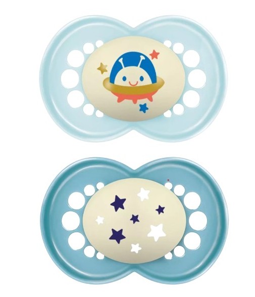 Mam Night Silicone Pacifier Blue S169 2 Units