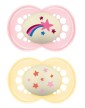 Mam Night Silicone Pacifier Pink S170 +6 Months 2 Units