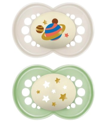 Mam Chupete Night Silicona Unisex S171+6 Meses 2 Unidades