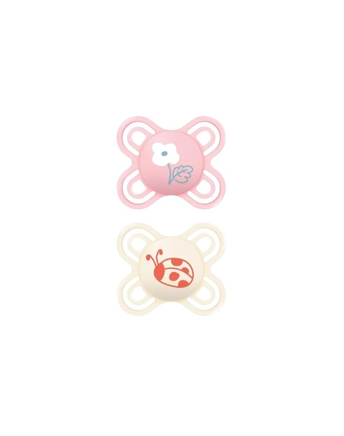 Mam Perfect Start Silicone Pacifier Pink 0-2 Months Double Pack