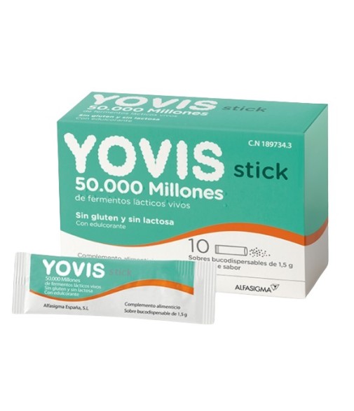 Yovis Sticks 10 Unidades Bucodispersables