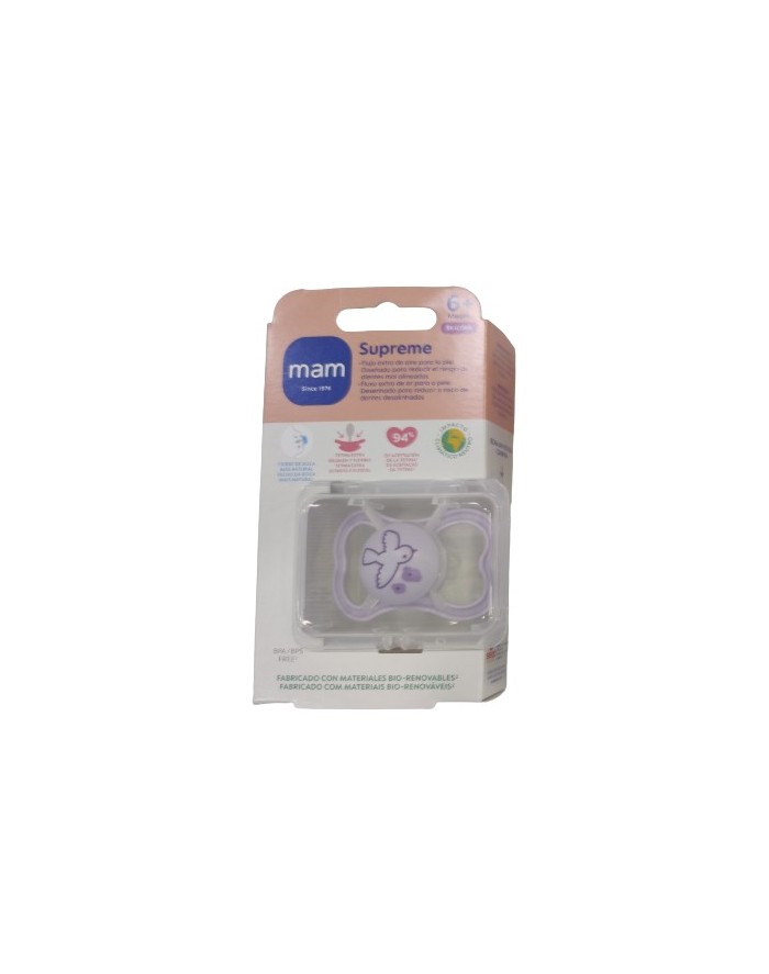 Mam Chupete Supreme Silicona Rosa S254 +6 Meses