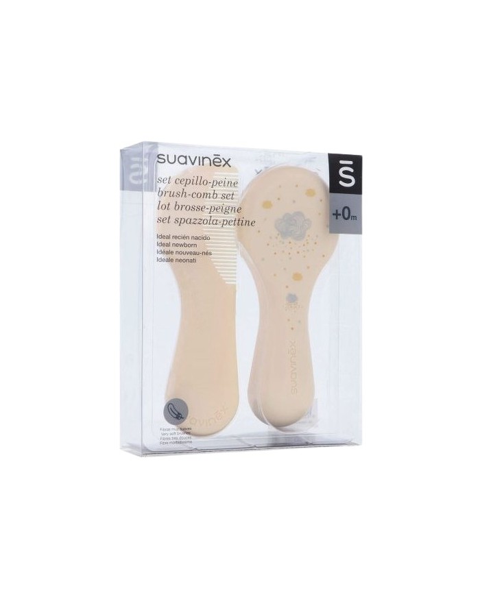 Suavinex Hygge Baby Set Brush + Comb White Color