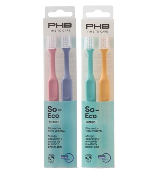 PHB So-Eco Medium Toothbrush Double Pack