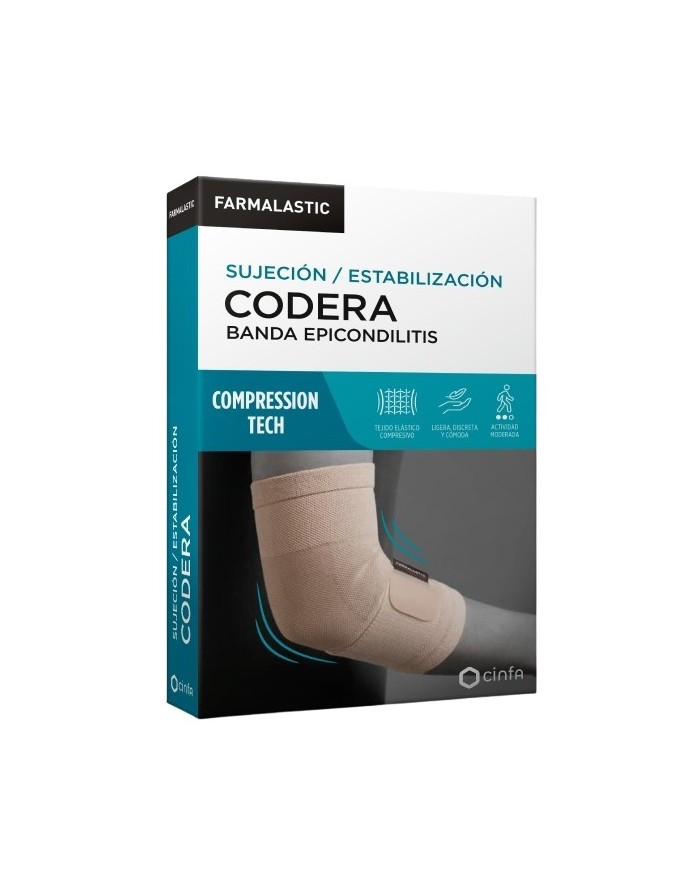 Farmalastic Elbow Support with Epicondylitis Band Small Size