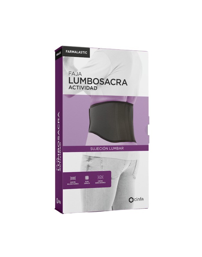 Farmalastic Reinforced Lumbar Girdle Size 2 Black Color