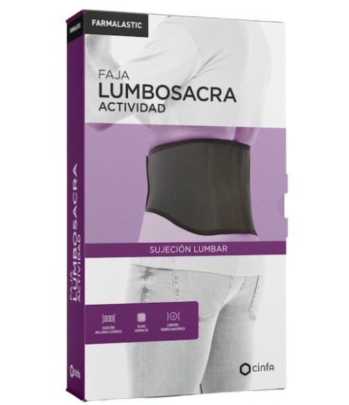 Farmalastic Reinforced Lumbar Girdle Size 2 Black Color