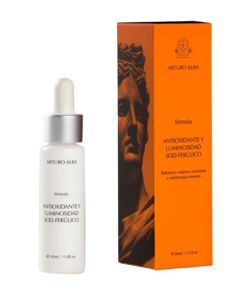 Arturo Alba Fórmula Antioxidante y Luminosidad SOD-Ferúlico Refuerzo Cutáneo Antiestrés y Antienvejecimiento 30 ml