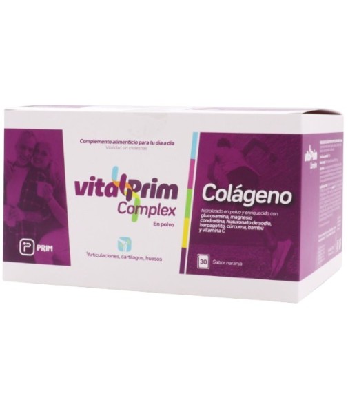 VitalPrim Complex Colágeno en Polvo 30 Sobres Sabor Naranja