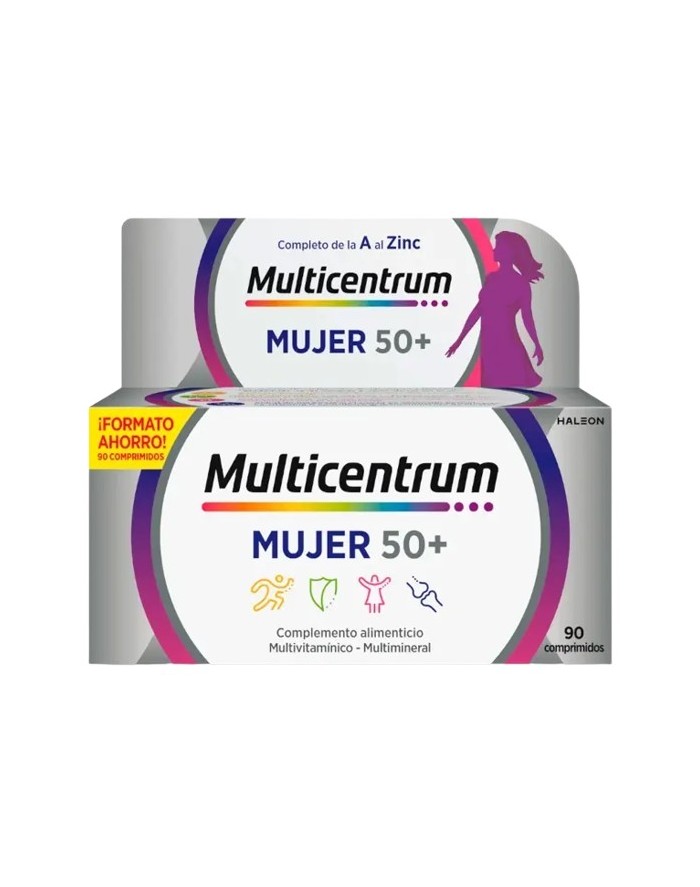 Multicentrum Mujer +50 Años Multivitamínico y Multimineral de la A al Zinc 30 Comprimidos