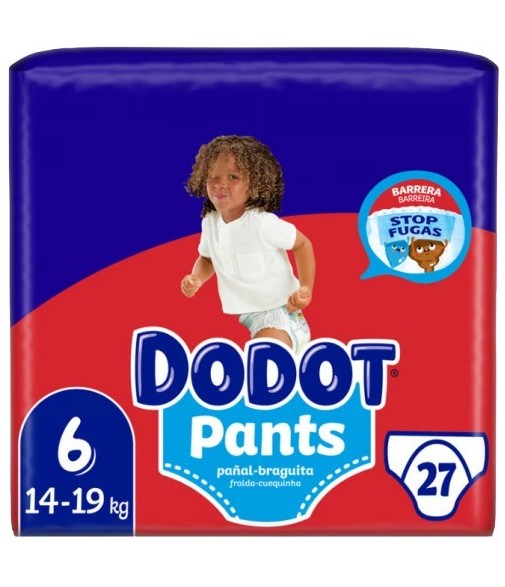 Pañal Dodot Pants T6 +15 kg 27 uds