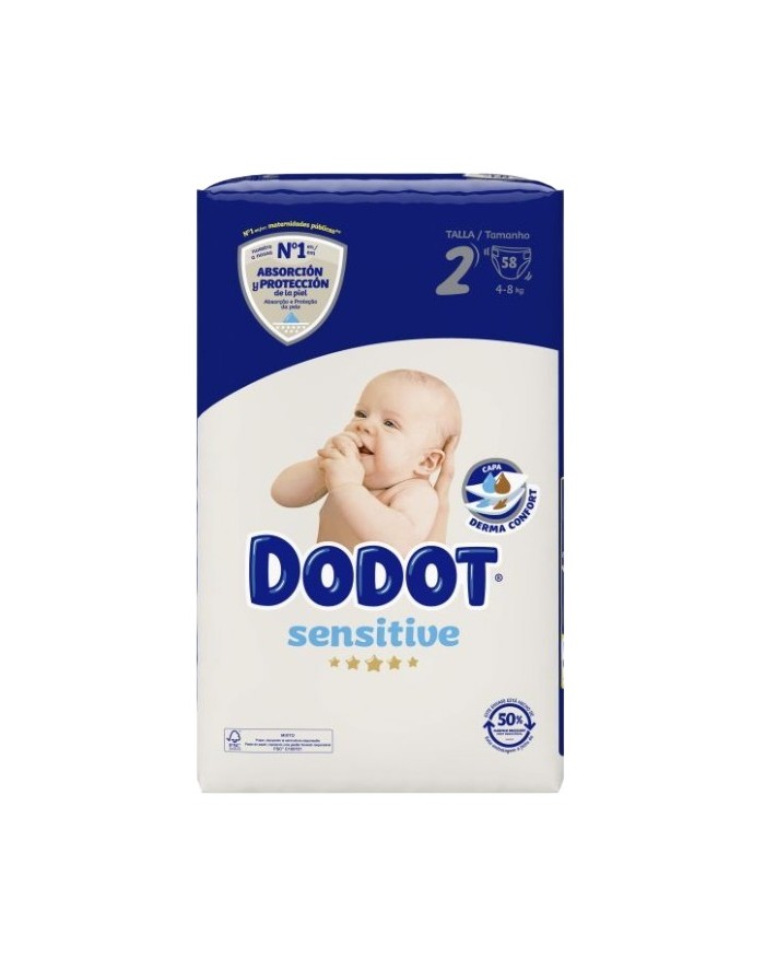 Pañal Dodot Sensitive T2 58 uds